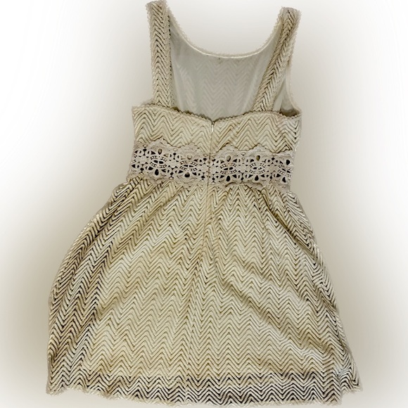 Ya Los Angeles Cream Crochet Cutout Dress - Picture 3 of 13